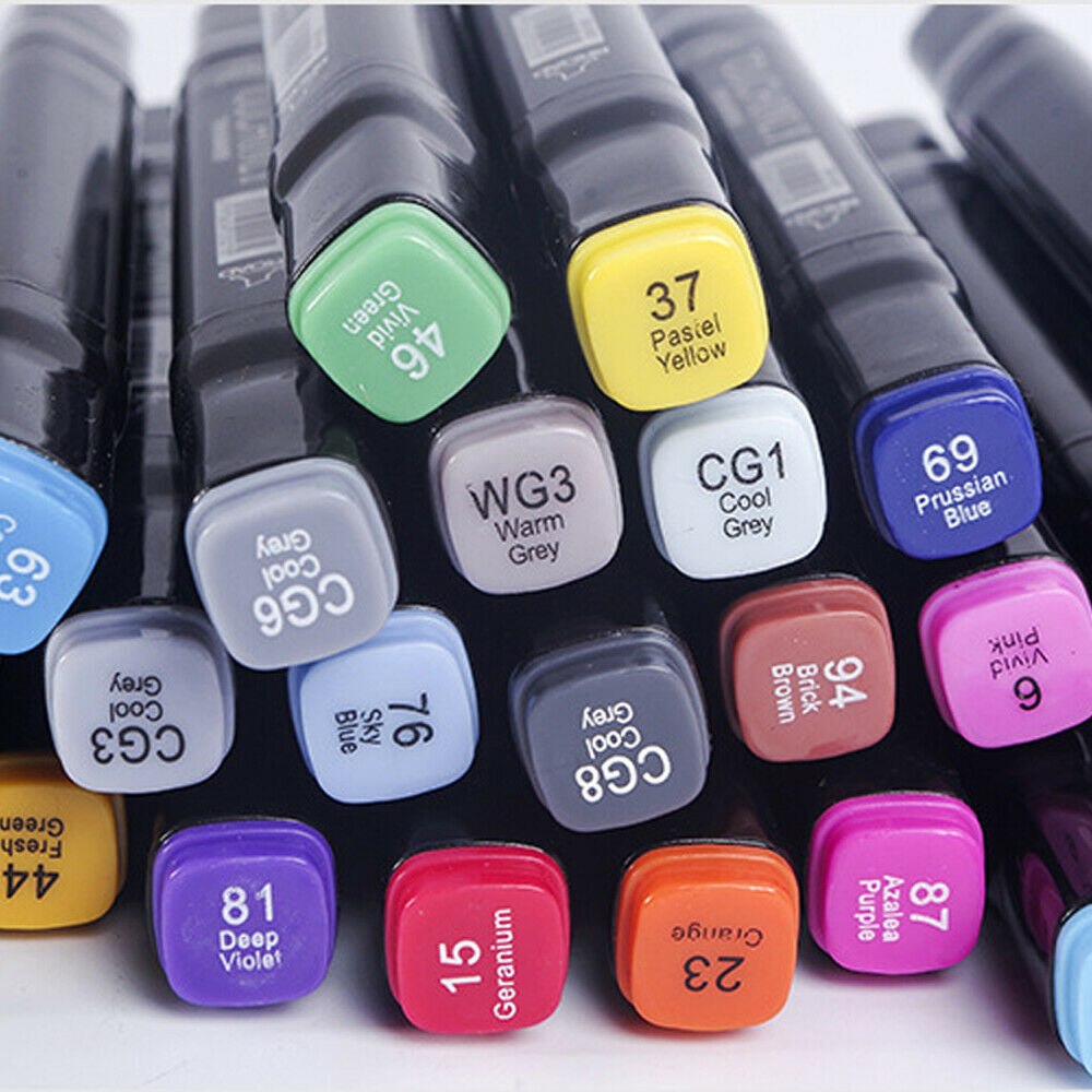 80 Colors Marker Pen Set Dual Headed Graphic Artist Sketch Copic Markers Home & Garden > Hobbies