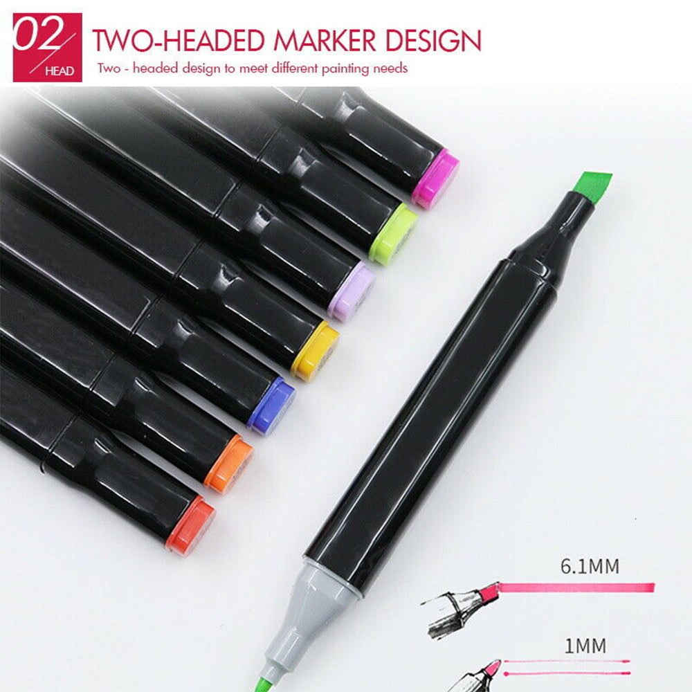 80 Colors Marker Pen Set Dual Headed Graphic Artist Sketch Copic Markers Home & Garden > Hobbies
