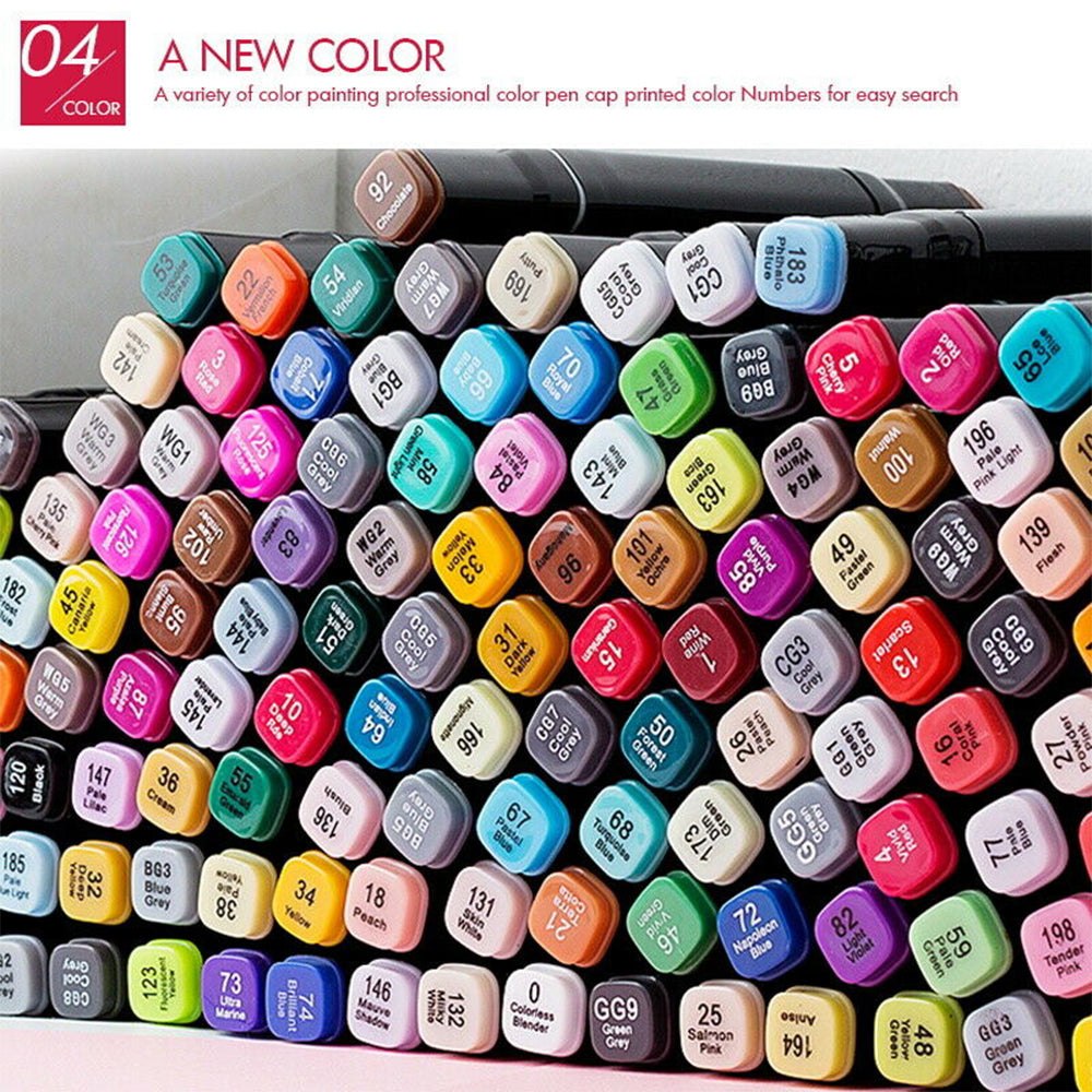 80 Colors Marker Pen Set Dual Headed Graphic Artist Sketch Copic Markers Home & Garden > Hobbies