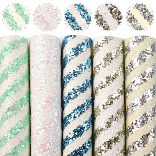 Size Chunky Glitter Faux Leather Sheets Packs Cut