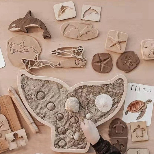 Blank Wooden Tray Board - Large Whale Tail Blanks