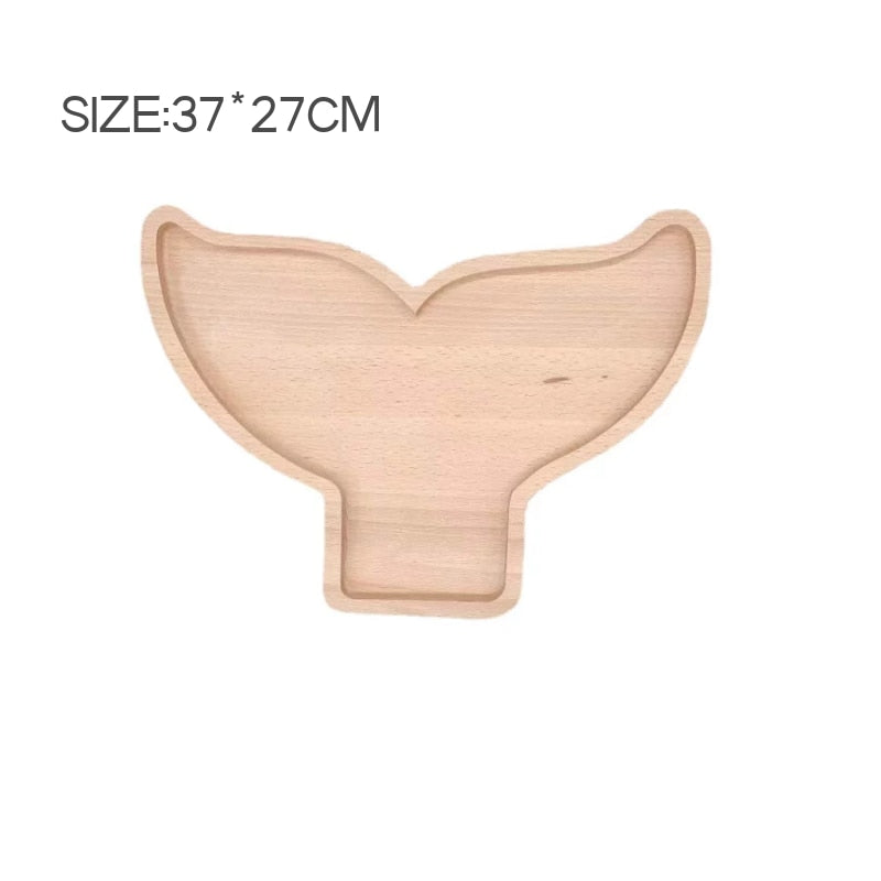 Blank Wooden Tray Board - Large Whale Tail Blanks