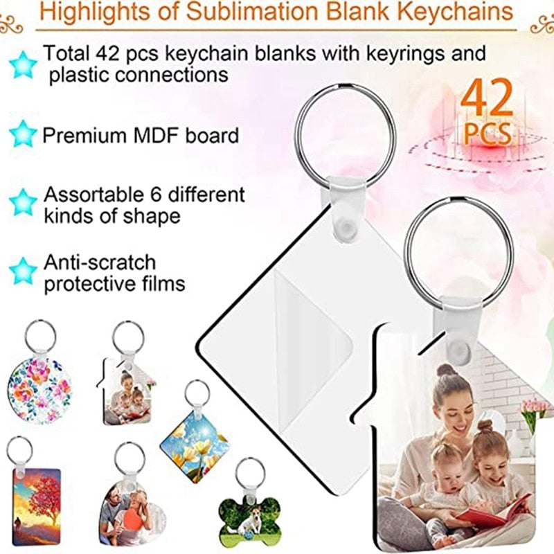 Bulk Dye Sublimation Key Ring Blanks