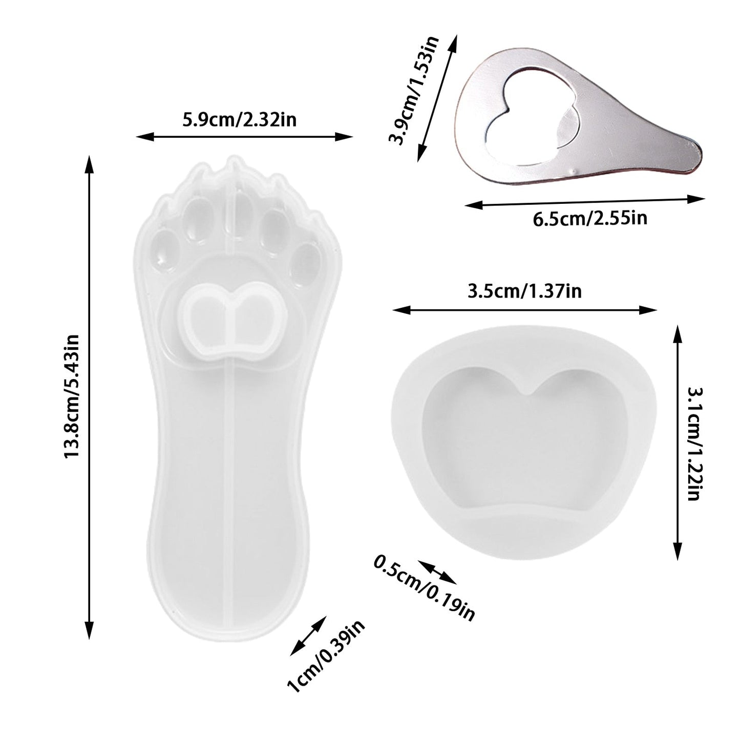 Cat Paw Bottle Opener Silicone Mould Set Mould