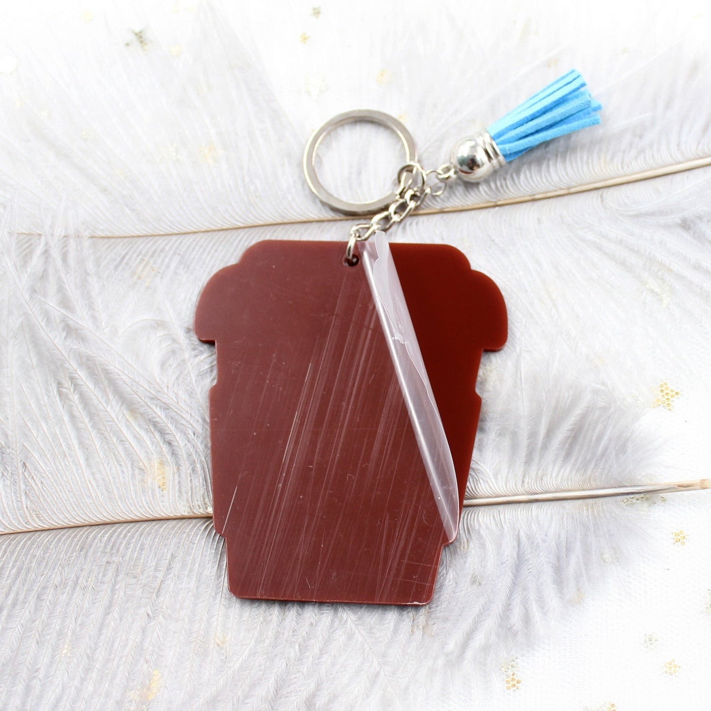 Coffee Cup Keychain Acrylic Blank Blanks