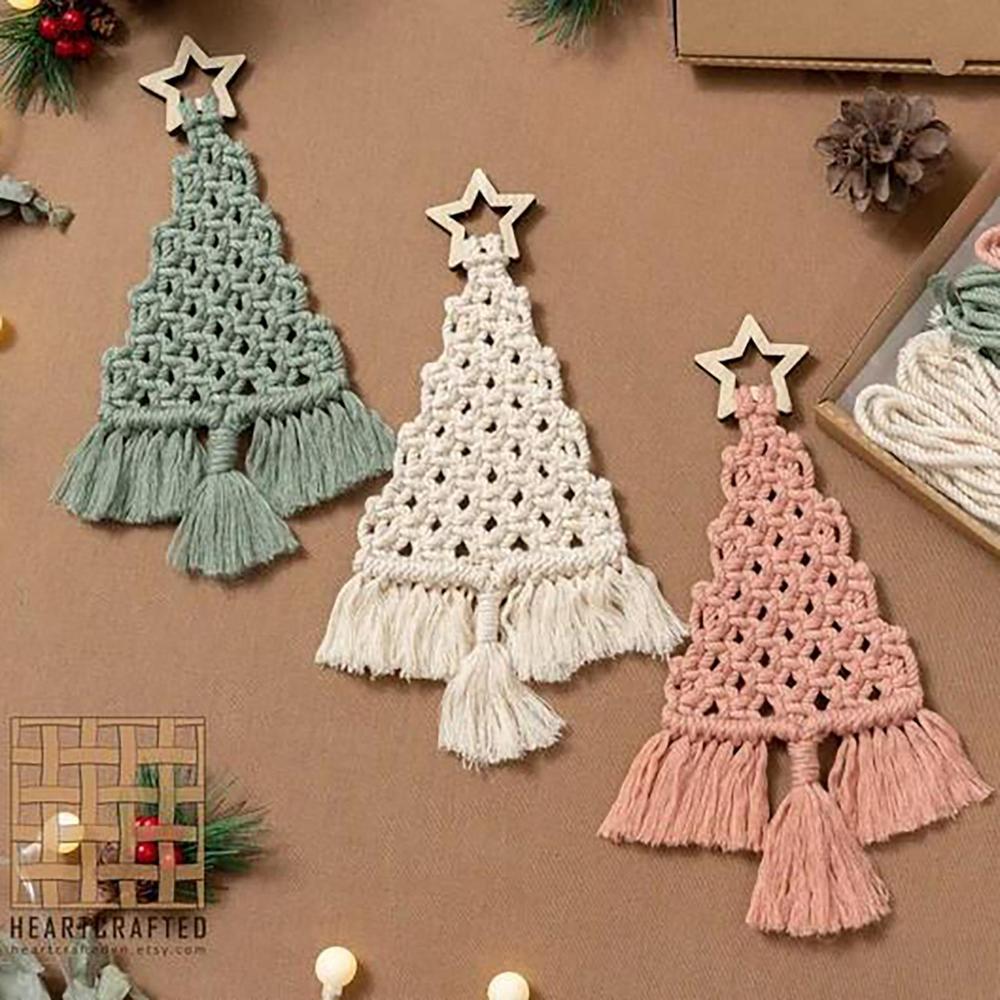 DIY Christmas Tree Ornaments Macrame Kit Art Kit