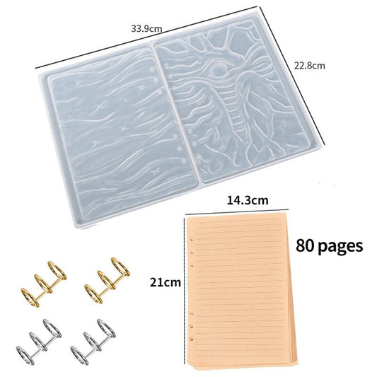 DIY Dragon Eye Book Cover Notebook Kit Resin Mould