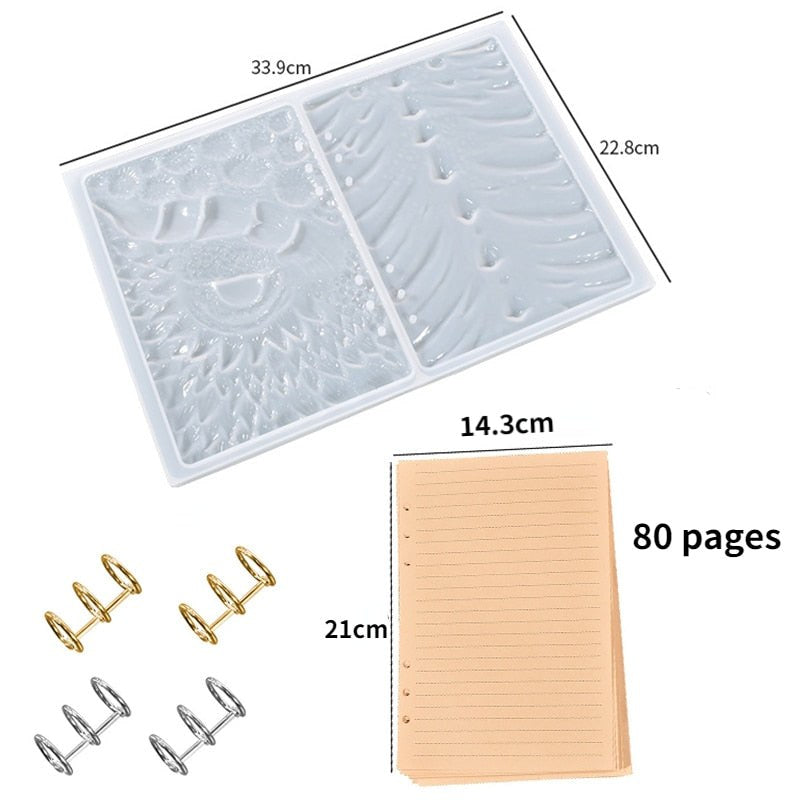DIY Dragon Eye Book Cover Notebook Kit Resin Mould