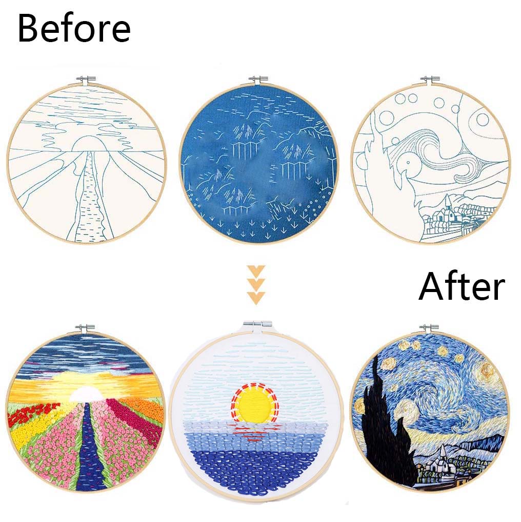 DIY Embroidery Kit - Starry Night Series Embroidery