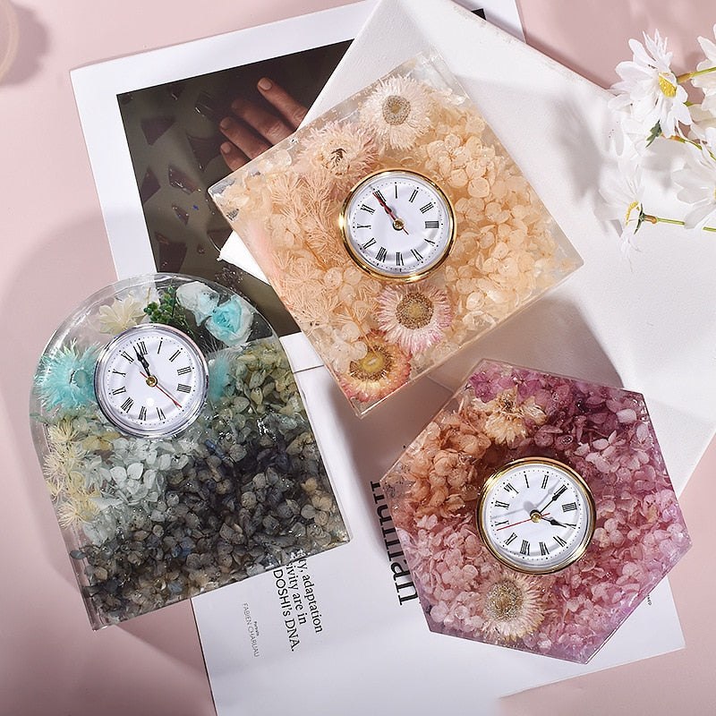 DIY Epoxy Resin Clock Ornaments Silicone Mould Kits