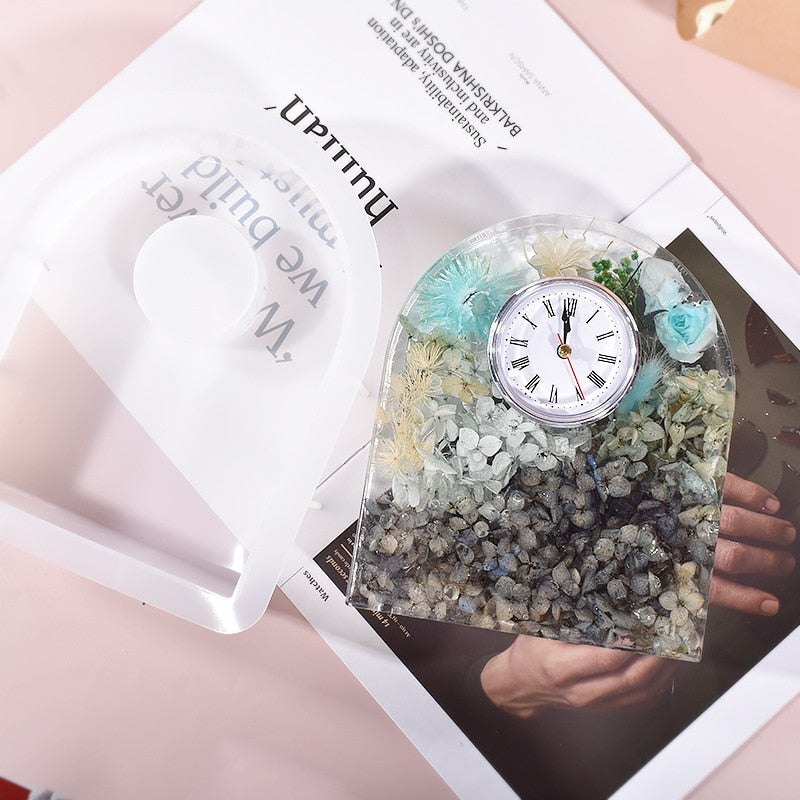 DIY Epoxy Resin Clock Ornaments Silicone Mould Kits