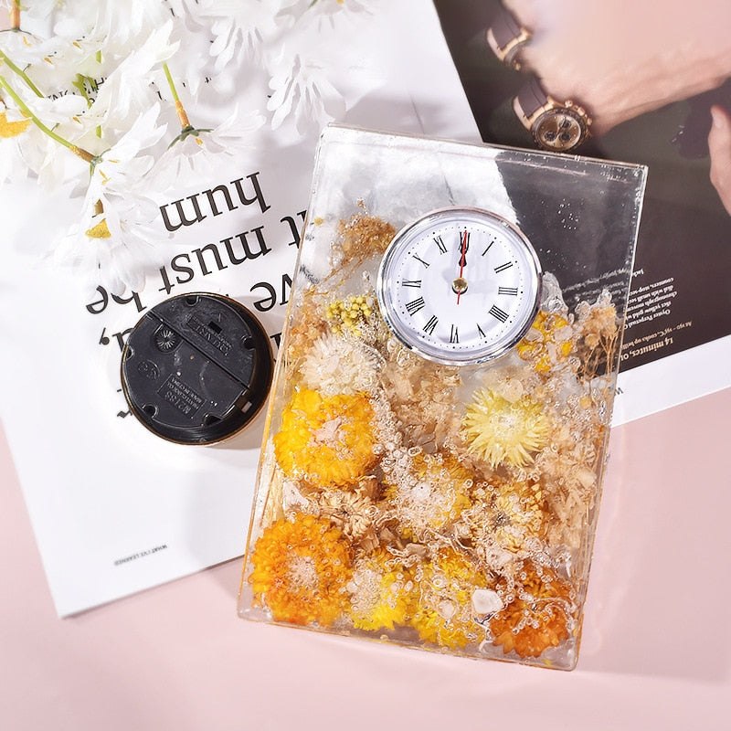 DIY Epoxy Resin Clock Ornaments Silicone Mould Kits
