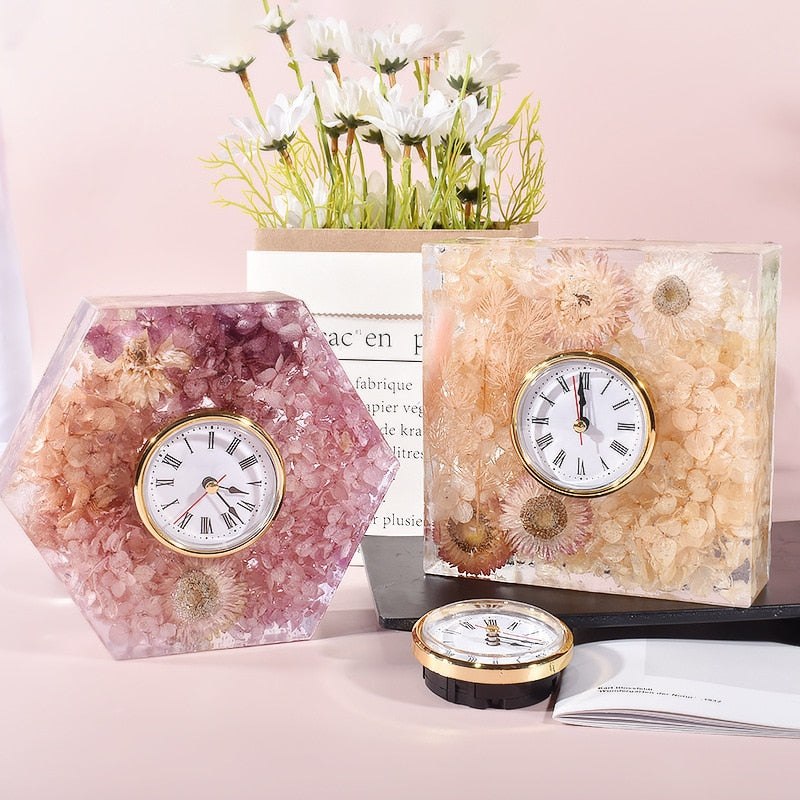 DIY Epoxy Resin Clock Ornaments Silicone Mould Kits