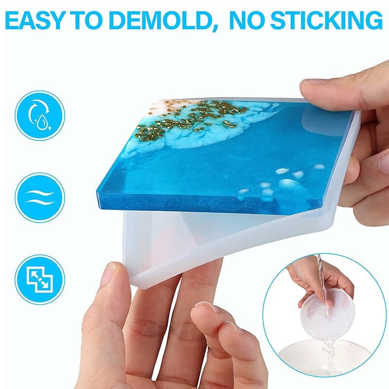 DIY Epoxy Resin Coaster Silicone Mould Set