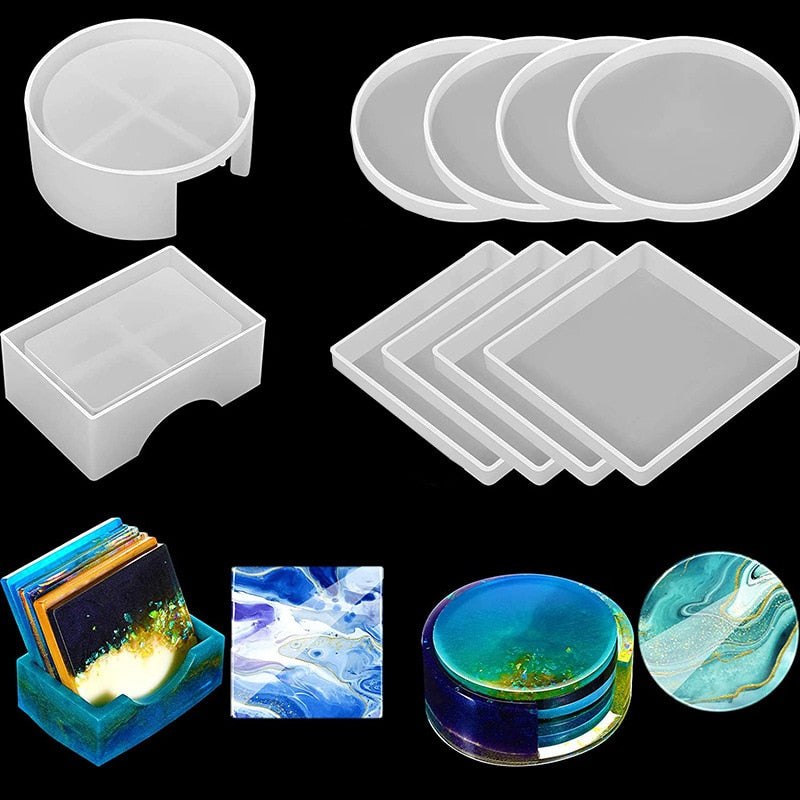 DIY Epoxy Resin Coaster Silicone Mould Set