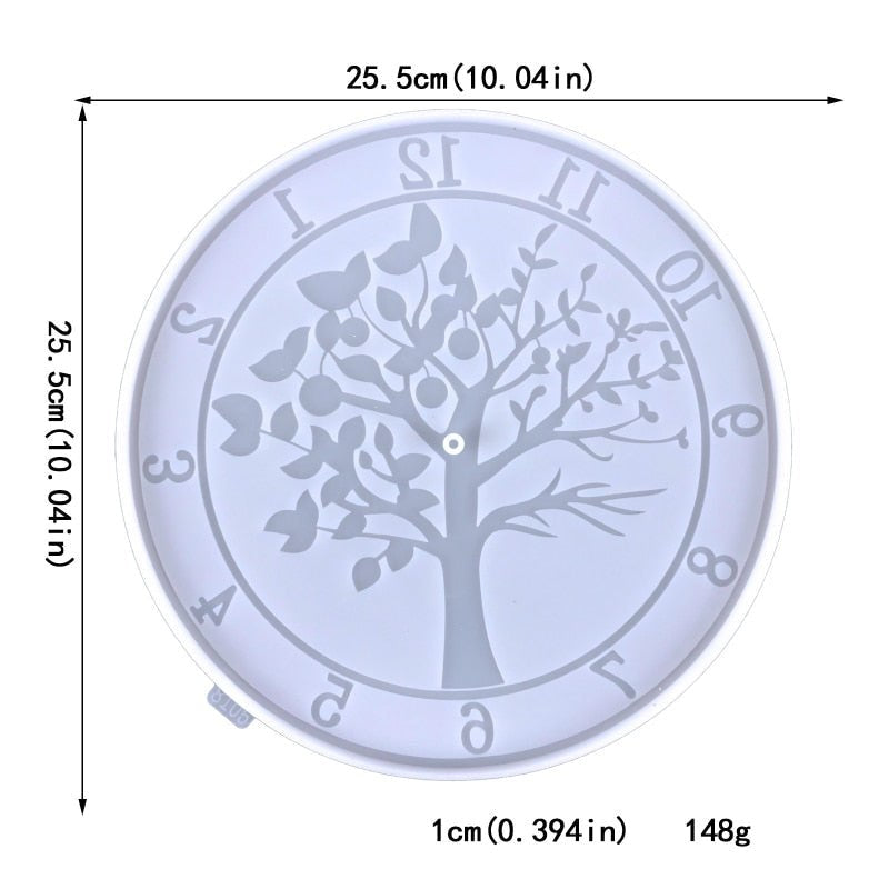 DIY Epoxy Resin Tree of Life Clock Silicone Mould