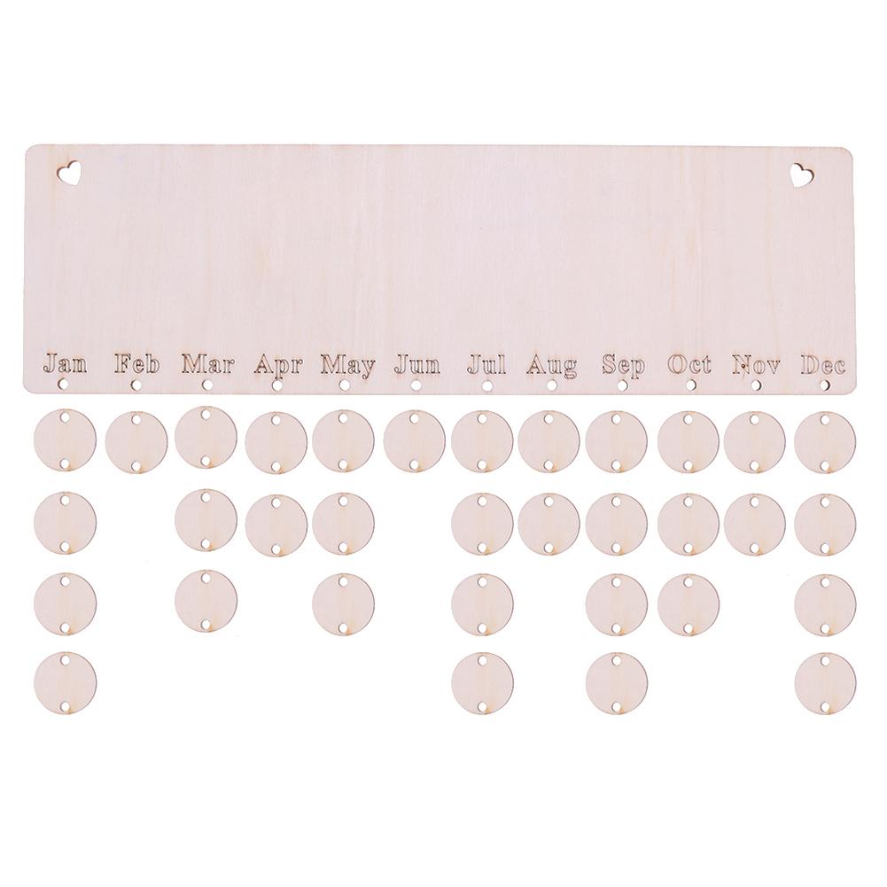 DIY Wooden Hanging Date Calendar Blank Set Blanks