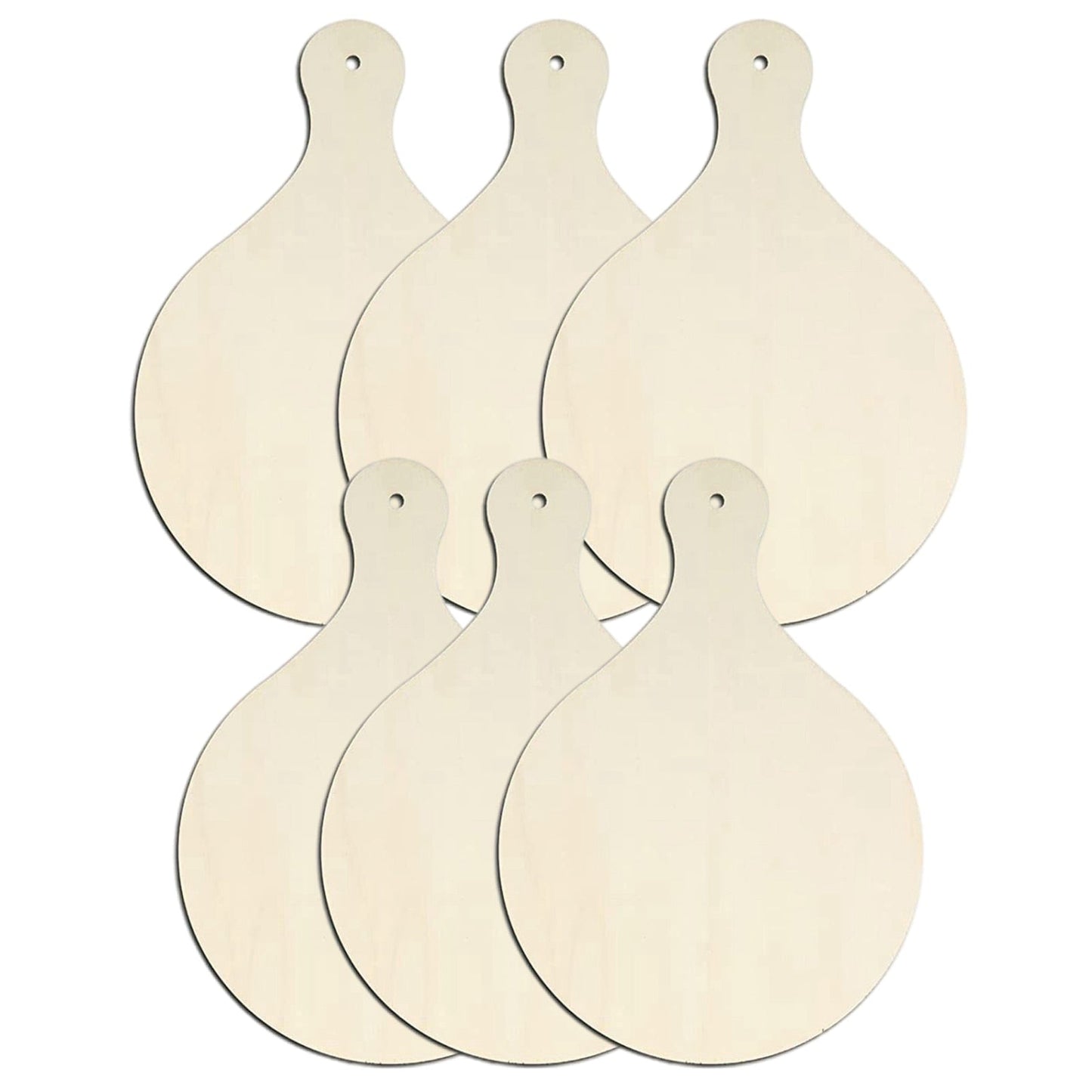 Decorative Wooden Paddle Chopping Board Blanks 6Pcs/Set