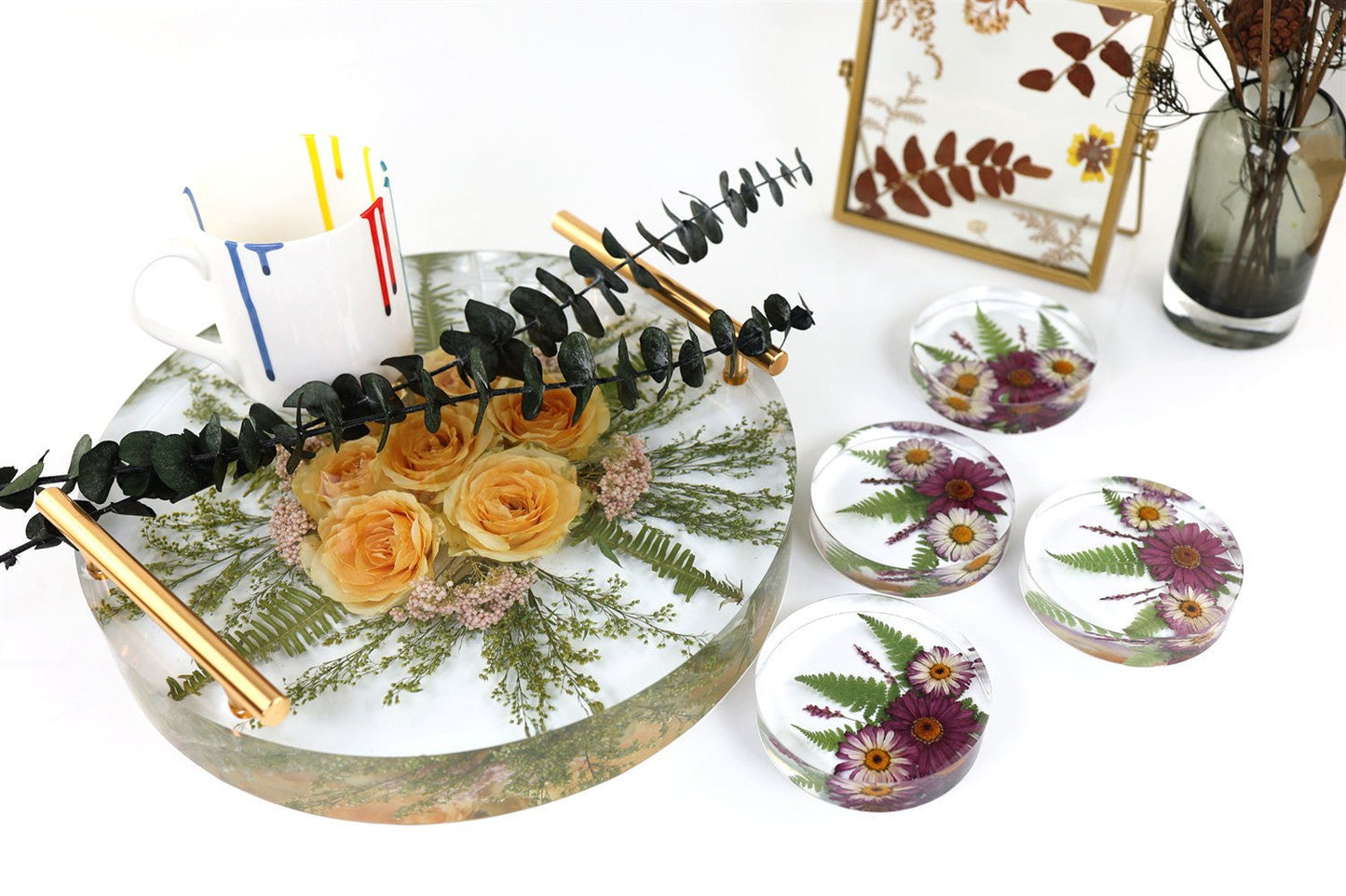 Deep Round Tray & Coaster Resin Silicone Mould Set