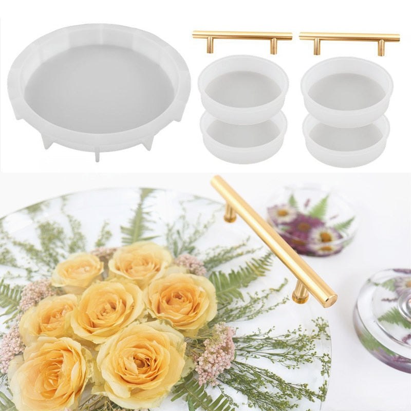 Deep Round Tray & Coaster Resin Silicone Mould Set