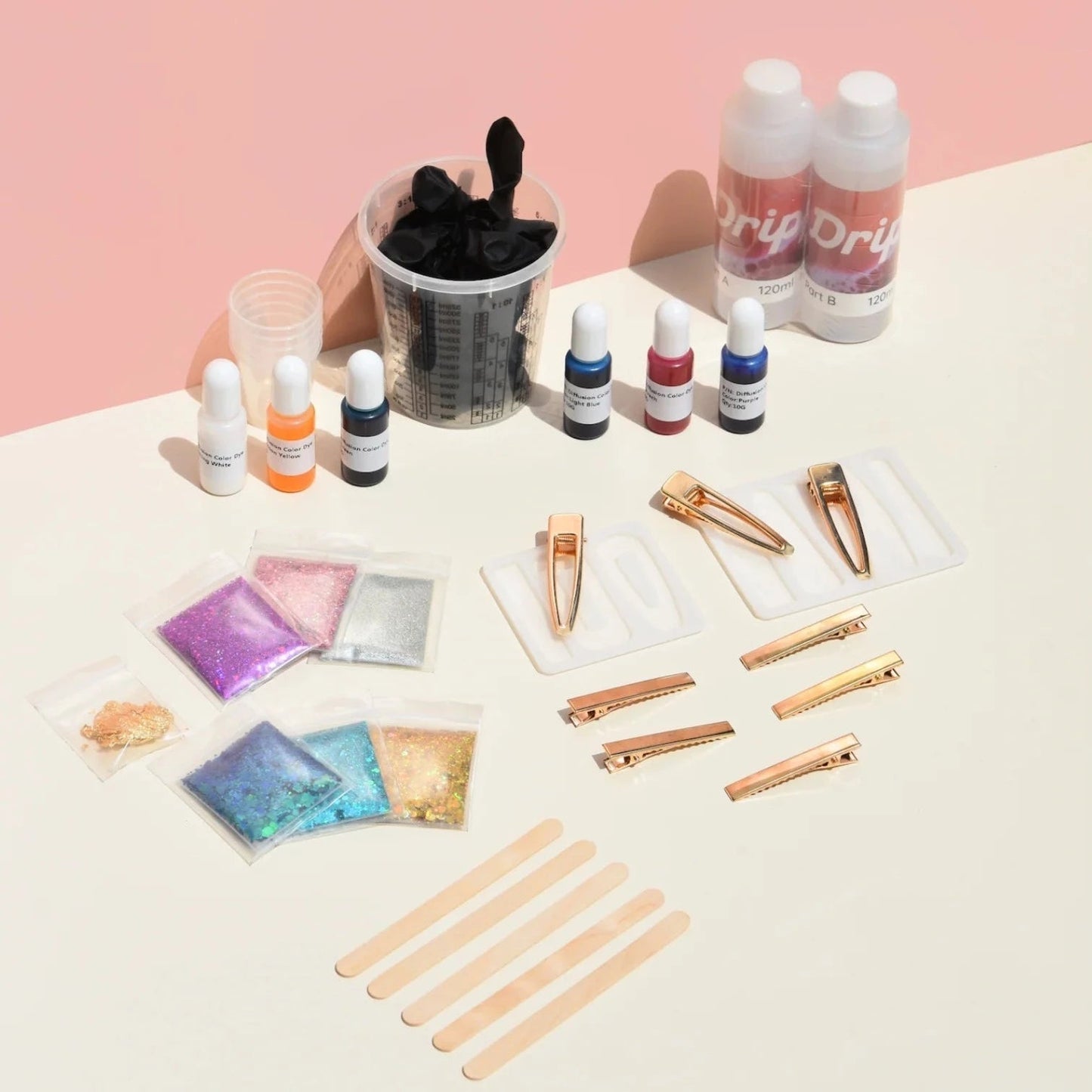 Drippy Resin Hairclip Making Kit Resin