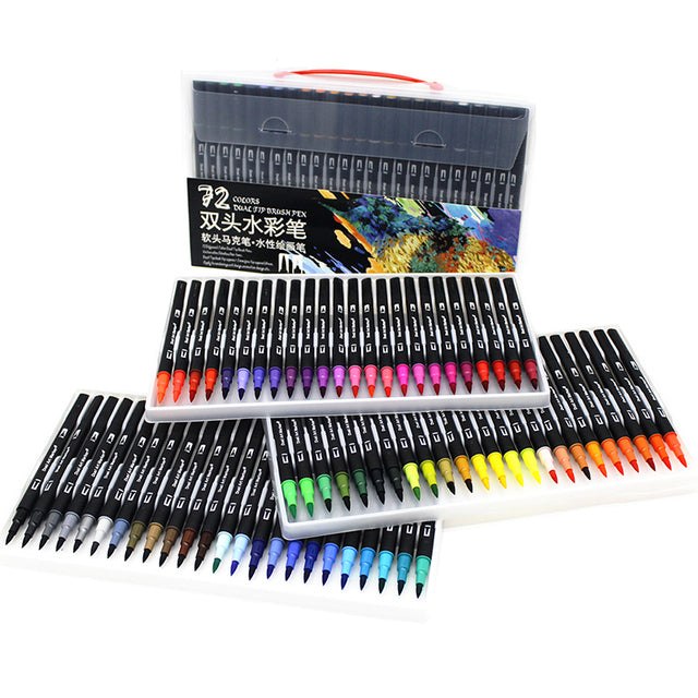 Dual Tip Watercolor Brush Markers Paint