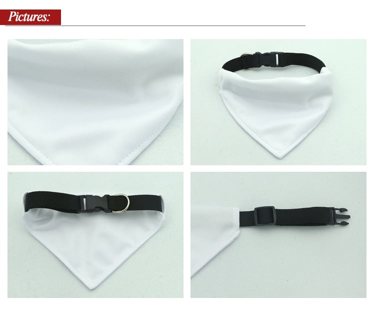 Dye Sublimation Heat Transfer Blank Dog Bandana 10pcs/lot