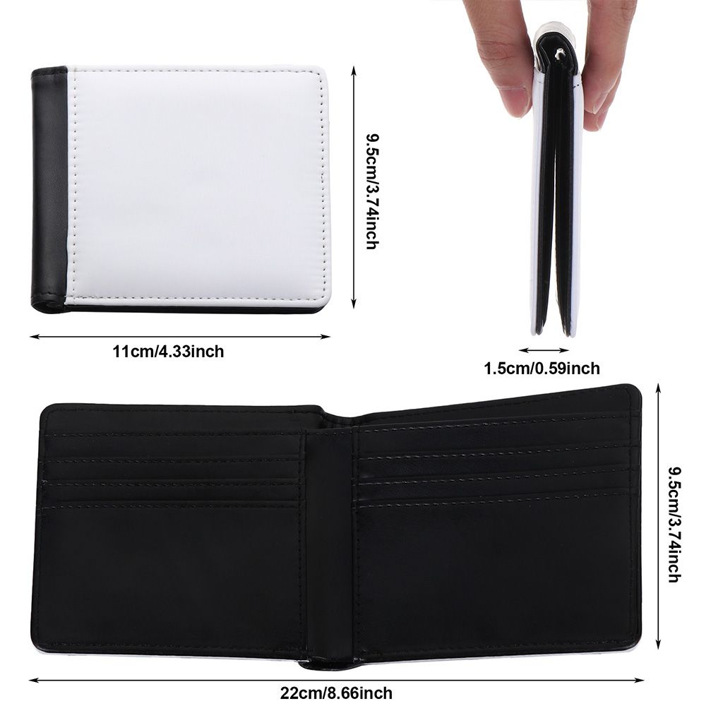 Dye Sublimation PU Leather Wallet Blanks