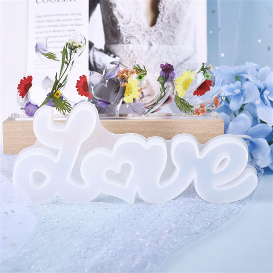 Epoxy Resin Silcone Mould Love