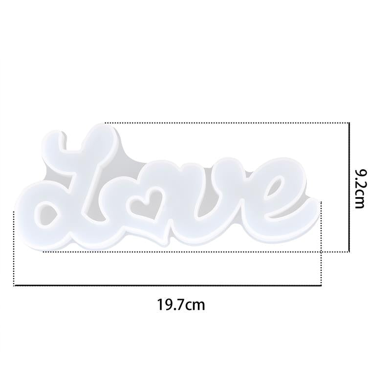 Epoxy Resin Silcone Mould Love
