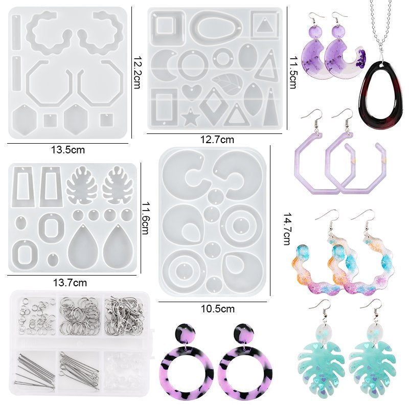 Epoxy Resin Silicone Earring Mould Kit Set