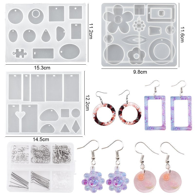 Epoxy Resin Silicone Earring Mould Kit Set