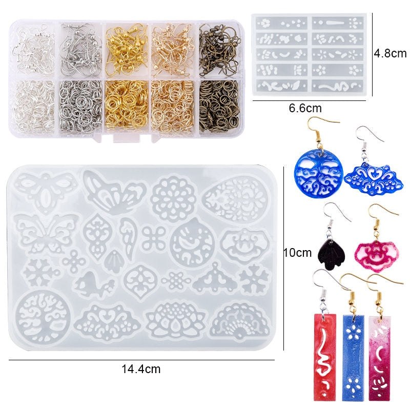 Epoxy Resin Silicone Earring Mould Kit Set