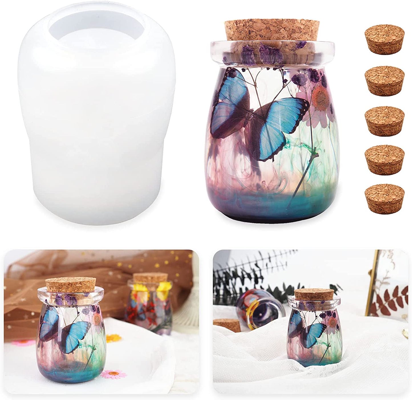 Epoxy Resin Silicone Mould Bottle Cork Lids