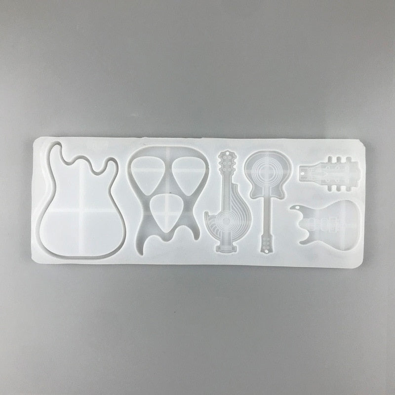 Guitar Pick Keychain Resin Silicone Moulds Mould