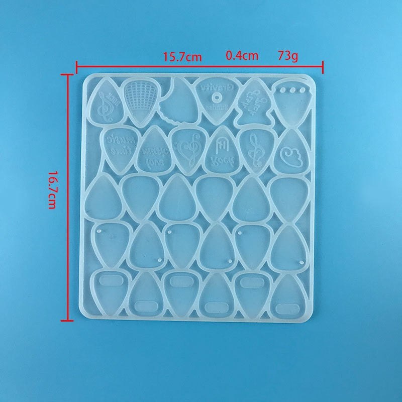 Guitar Pick Keychain Resin Silicone Moulds Mould