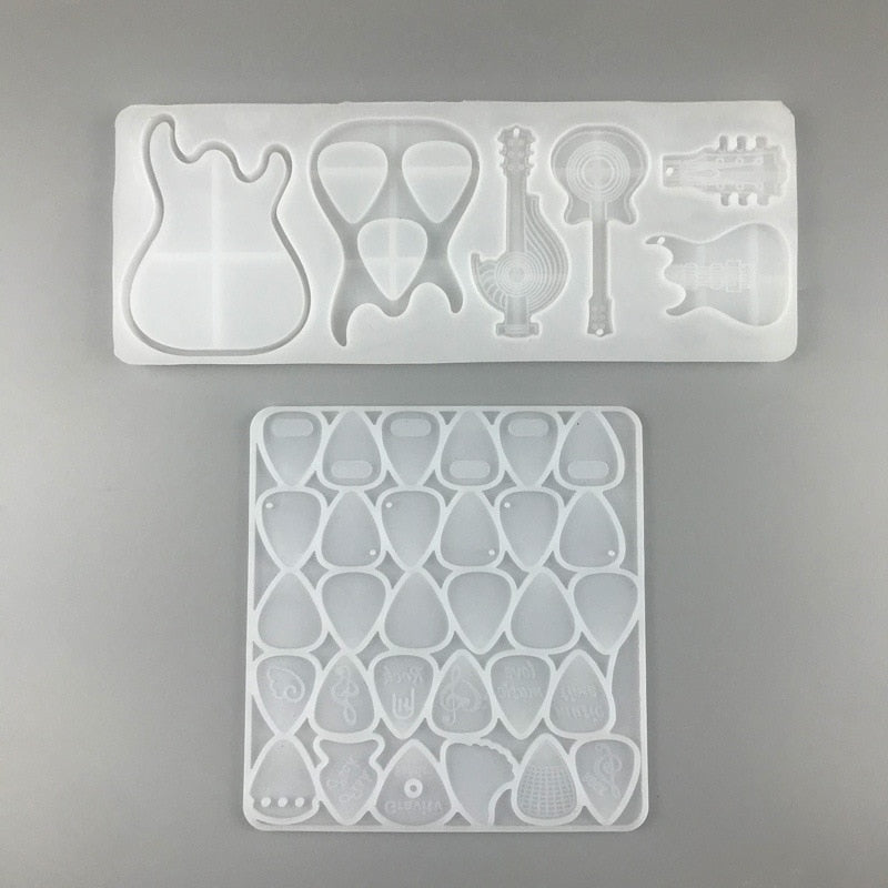 Guitar Pick Keychain Resin Silicone Moulds Mould