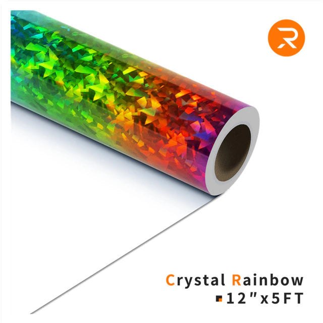 HTVRONT 30x150cm Rainbow Holographic Heat Transfer Vinyl