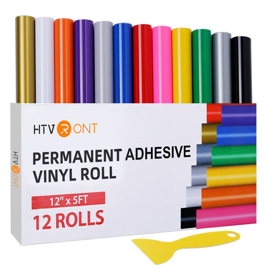 Multi Colours Permanent Adhesive Vinyl Starter Pack - 12 12" x 5FT