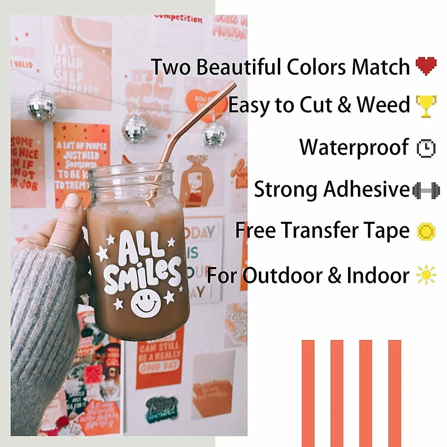 Permanent Adhesive Vinyl Rolls 30x152cm - Glossy