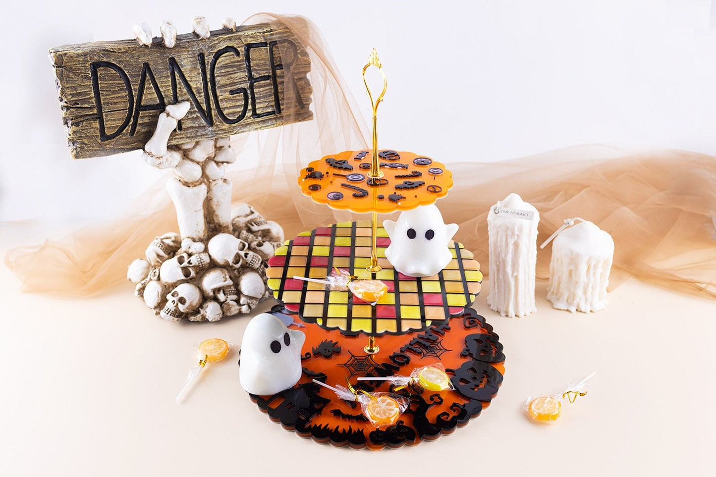 Halloween 3-Layer Candy Holder Silicone Mould Set Resin