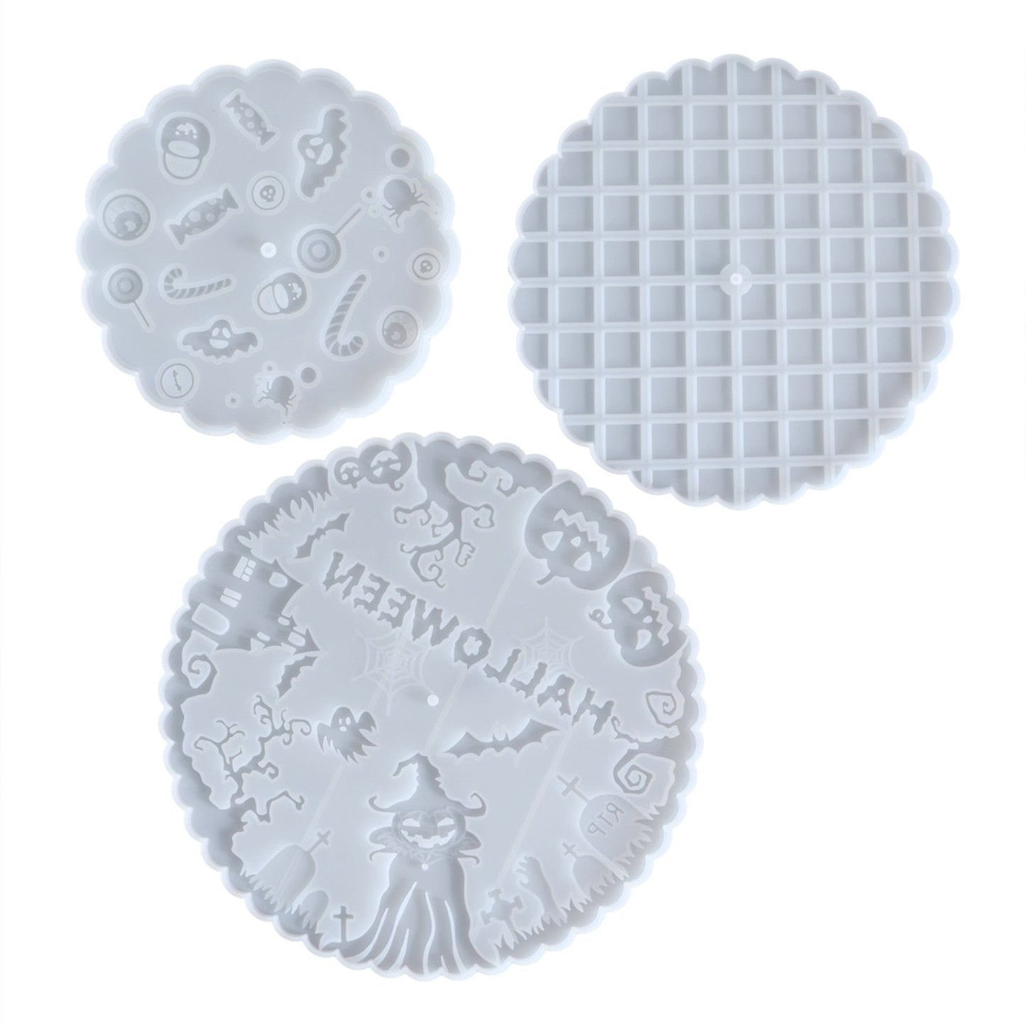 Halloween 3-Layer Candy Holder Silicone Mould Set Resin