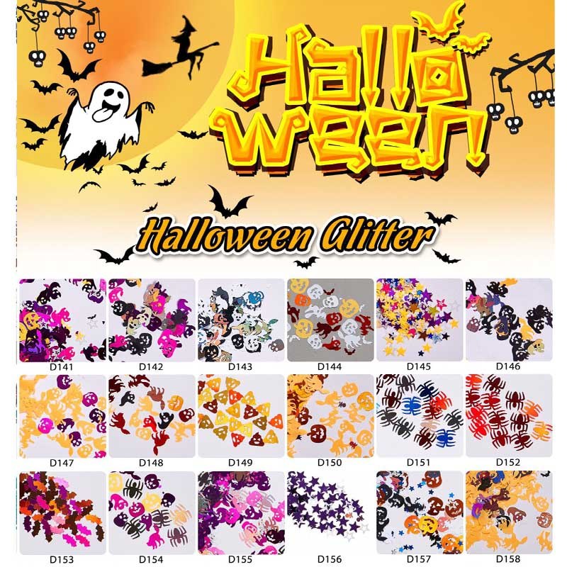Halloween Themed Holographic Sequins Resin Mix Ins