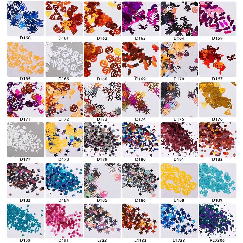 Halloween Themed Holographic Sequins Resin Mix Ins