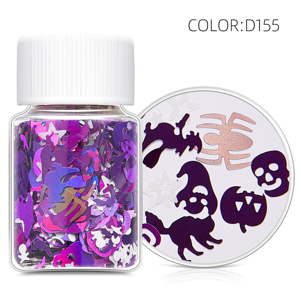 Halloween Themed Holographic Sequins Resin Mix Ins