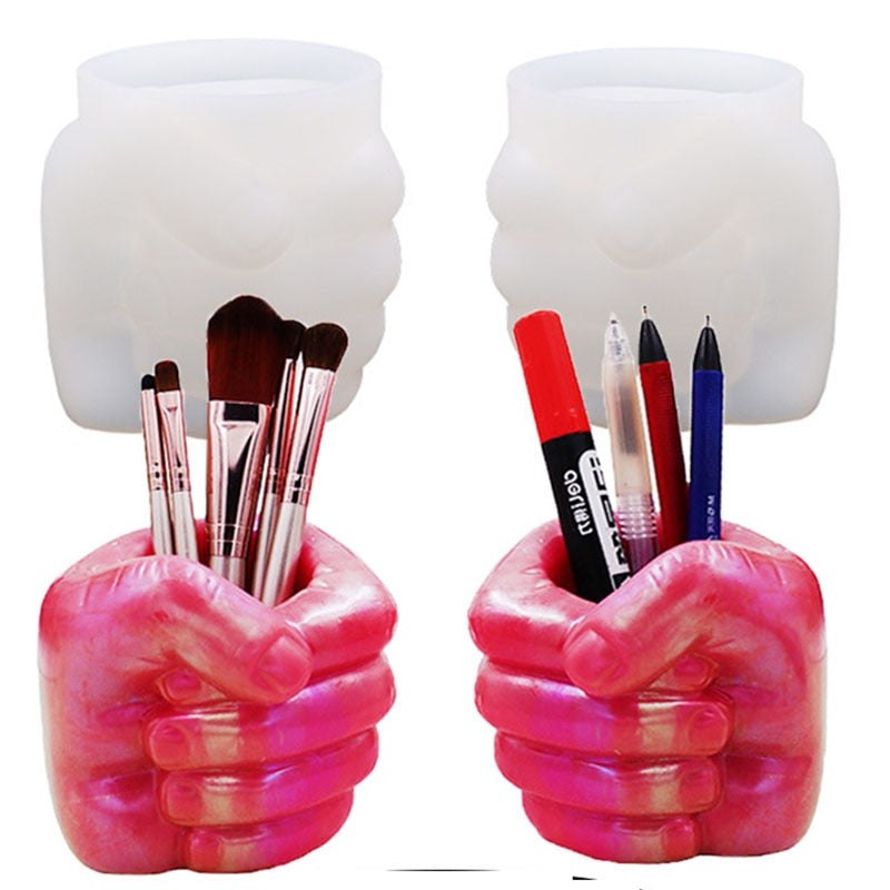 Hand Shaped Vase Pen Holder Silicone Mould Resin