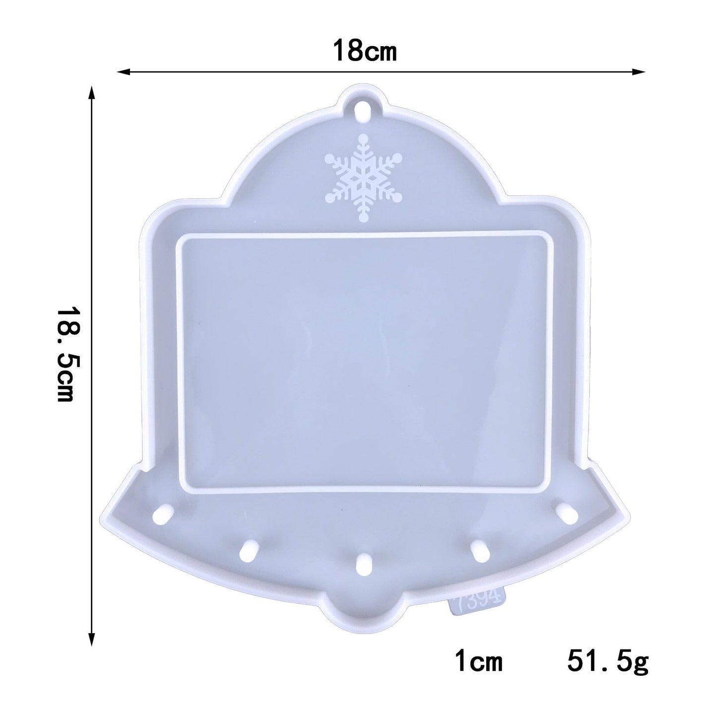 Large Christmas Hanging Photo Frame Ornament Resin Mould