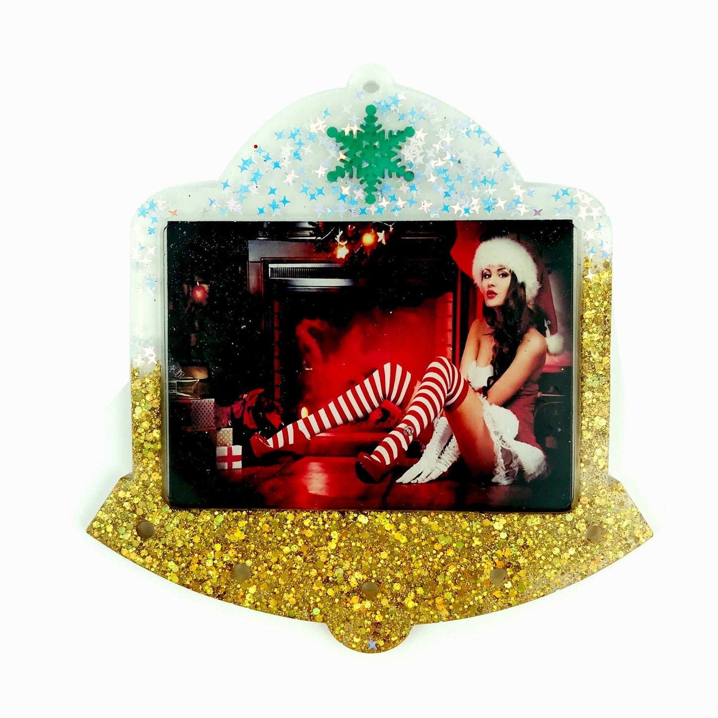 Large Christmas Hanging Photo Frame Ornament Resin Mould