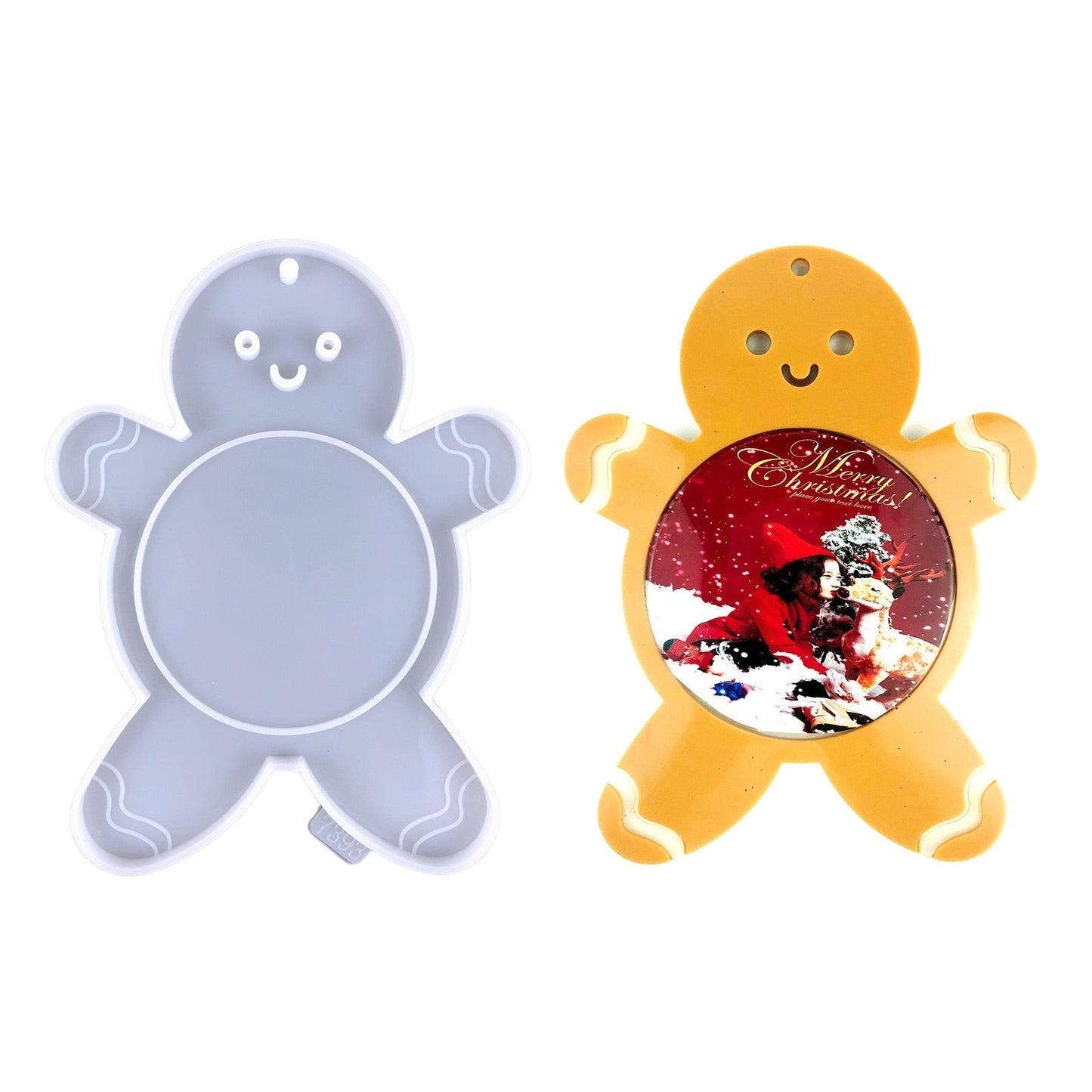 Large Christmas Hanging Photo Frame Ornament Resin Mould