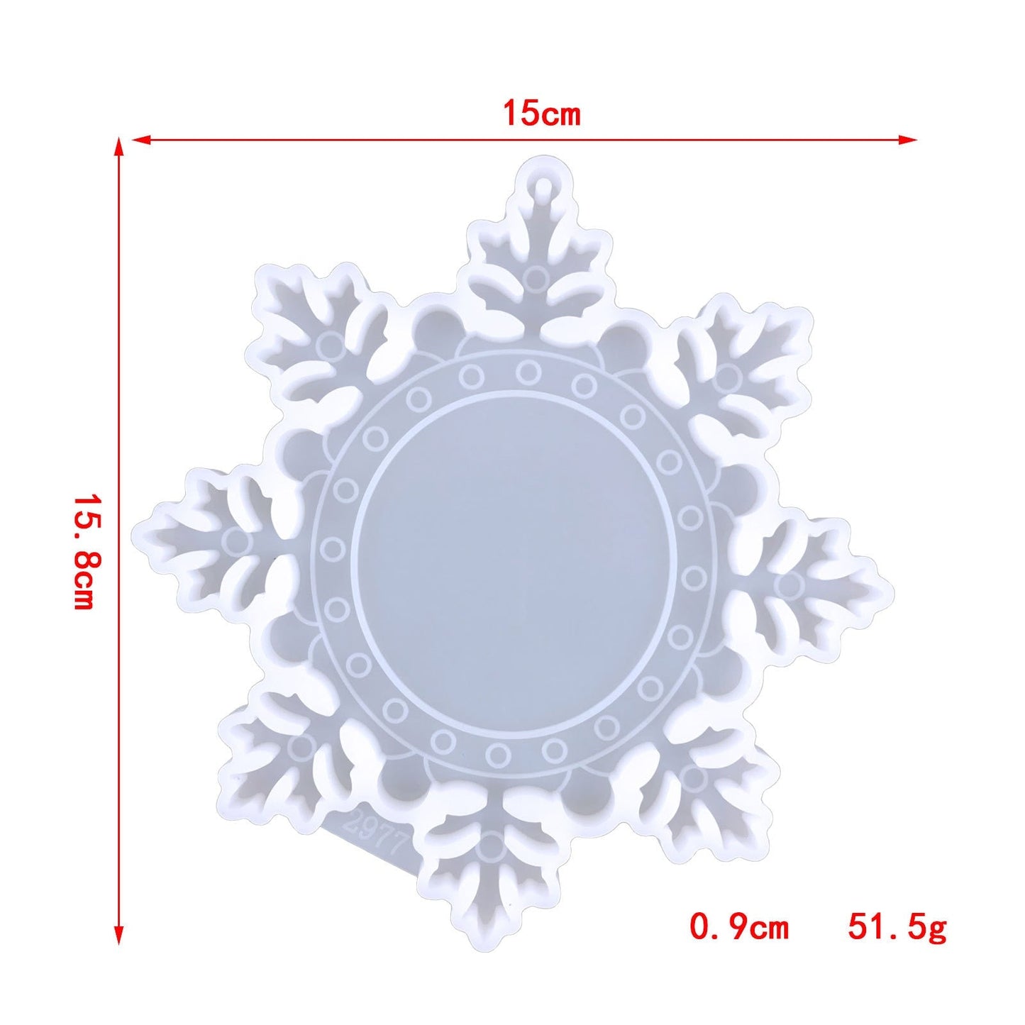 Large Christmas Hanging Photo Frame Ornament Resin Mould